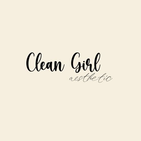 Clean Girl Art Aesthetic, Clean Girl Stickers, Clean Girl Aesthetic Quotes, Canva Idea, Girl Symbol, Aesthetic Text, Girl Money, Phone Icons, Clean Girl Aesthetic