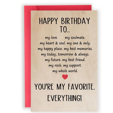 PRICES MAY VARY. Birthday Cards for Boyfriend---At any meaningful time, you can give this card to someone close to you. Birthday Gifts for Men---Special cards are sure to make celebrations more enjoyable, like this card for dad mom granddad grandma. Give them a happy birthday in a fun and unique way. Single-sided design---The cover is printed with interesting text patterns, and the inside of the card is blank, which can write down the heart's wishes and ideas. Let this beautiful birthday card se Birthday Wishes For My Man, Funny Birthday Cards For Boyfriend, Funny Bday Card, Happy Birthday Wishes For Him, Birthday Card For Men, Mens Valentines Day Gifts, Card For Men, Bday Wishes, Birthday Wishes For Boyfriend