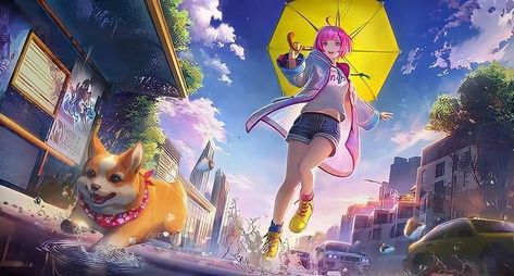 Kagura Rainy walk skin Funny Yugioh Cards, Anime Mobile, Hero Wallpaper, Anime Child, Manga Anime One Piece, Naruto Wallpaper, Anime Angel, Bang Bang, Cute Anime Pics