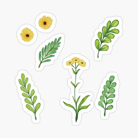 Sunflower Sticker, Stickers Cool, Mini Sunflowers, Preppy Stickers, Homemade Stickers, Mini Stickers, Bubble Stickers, Tumblr Stickers, Scrapbook Stickers Printable