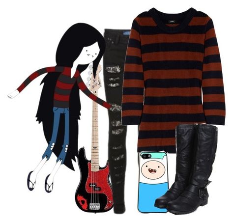 "Marceline" by dreadwolf ❤ liked on Polyvore featuring Core Spirit, J.Crew, Freya, marceline, jake, adventure time and finn Marceline Halloween Costume, Marceline And Marshall Lee, Casual Halloween Outfits Costumes, Marceline Costume, Marceline Outfits, Ultra Music Festival Outfits, Adventure Time Costume, Marceline Cosplay, Adventure Time Clothes