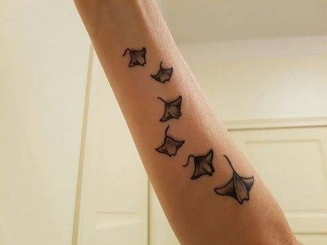 Small Manatee Tattoo, Tiny Stingray Tattoo, Small Stingray Tattoo, Aquarium Tattoo, Stingray Tattoos, Manta Ray Tattoo, Stingray Tattoo, Baby Ray, Ray Tattoo