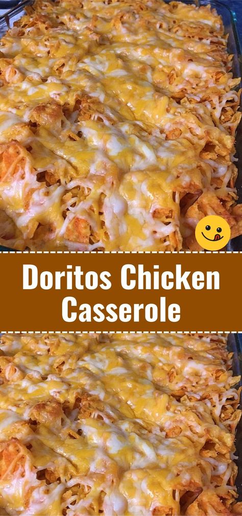 Dorito Chicken Casserole: An easy, comforting, cheesy recipe that will be on repeat for meal planning during the week! Chicken Dorito Casserole Recipe, Dorito Chicken Casserole, Casserole Dish Recipes, Doritos Chicken Casserole, Doritos Recipes, Casserole Dinners, Doritos Chicken, Chicken Dorito Casserole, Mayo Chicken