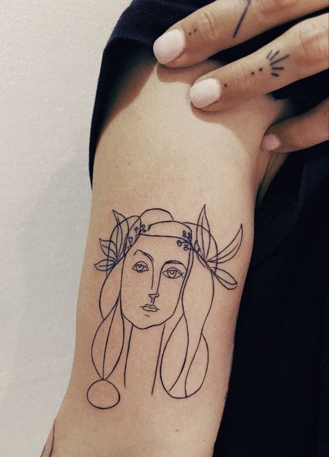 Picasso Tattoo, Francoise Gilot, Famous Works Of Art, Kunst Tattoos, Hawaiian Tattoo, Inspiration Tattoos, Disney Tattoo, Cool Tattoos For Guys, Line Art Tattoos