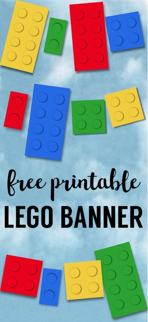 Lego Banner {Lego Party Printables}. DIY Lego party ideas. Fun, easy lego theme decor for lego birthday or baby shower decor. #papertraildesign #birthdayparty #babyshower #legodecor Legos Party Ideas, Lego Party Banner, Lego Bulletin Board, Diy Lego Party, Printables Organizational, Lego Party Printables, Lego Classroom Theme, Lego Banner, Lego Decor