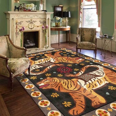 Tiger Rug, Carpets For Kids, Bedroom Games, Living Vintage, Brown Carpet, Area Rug For Living Room, Apartment Decor Inspiration, Kids Room Rug, Rug For Living Room