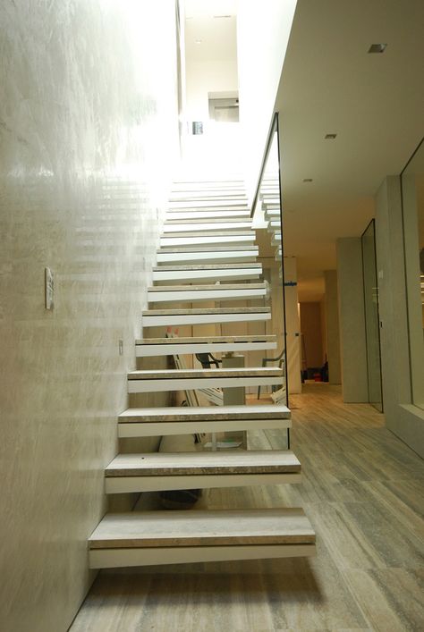 Advanced Design Innovations Cantilevered Stairs Cantilevered Stairs, Staircase Marble, Cantilever Staircase, Cantilever Stairs, Steel Balustrade, Steel Channel, Outdoor Heaters, The Architect, Marble Stone