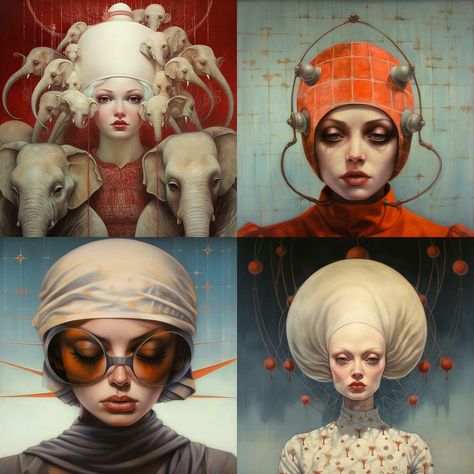 Afarin Sajedi Midjourney style | Andrei Kovalev's Midlibrary 2.0 Afarin Sajedi, Dark Characters, Barry Mcgee, Franz Xaver Winterhalter, Artist Portraits, Feminine Theme, Robert Delaunay, Victor Vasarely, Alex Colville