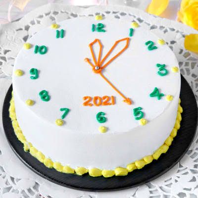 Simple New Year Cake Design, Simple Fondant Cake Design, Happy New Year Cake Design, Easy Fondant Decorations, Simple Fondant Cake, New Year Cake Designs, Happy New Year Cake, Cake Pic, New Year Cake