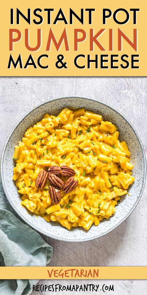 Creamy and cozy and oh-so-delicious Instant Pot Pumpkin Mac and Cheese recipe is a favorite one-pot pasta recipe that is chock full of flavorful pumpkin and fall spices. This pressure cooker pumpkin mac and cheese is quick, comforting, and super easy to make. We're talking less than 10 minutes of prep and effort! Ideal for entertaining and a great weekly meal prep solution. Click through to get this awesome Instant Pot Pumpkin Mac and Cheese recipe!! #instantpot #pumpkinmacandcheese #... Easy Butternut Squash, Butternut Squash Mac And Cheese, Pumpkin Mac And Cheese, Pumpkin Recipes Easy, Cheese Bake, Fall Menu, Homemade Waffles, Crowd Pleasing Recipes, Dinner Meal