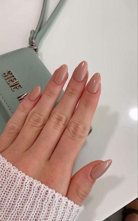 basic nails, almond shape nails, neutral nails, fall nails, acrylic nails Almond Shape Nails Neutral, Fall Neutral Nails Almond Shape, Basic Nails Almond, Almond Shaped Fall Nails, Neutral Nails Fall, Basic Fall Nails, Fall Nails Acrylic, Nails Almond Shape, Nails Neutral