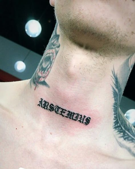 Andy biersack’s abstemious neck tattoo Bvb Tattoo, Thigh Tat, Cute Promise Rings, Brides With Tattoos, Ronnie Radke, Andy Black, Calf Sleeve, Black Neck, Falling In Reverse