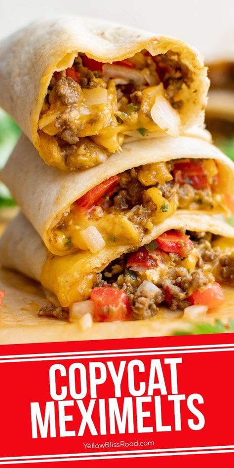 Taco Bell Meximelt Copycat Recipes, Beef Meximelt Recipe (taco Bell Copycat), Taco Bell Quesadilla Recipe, Copycat Taco Bell Recipes, Meximelt Copycat, Meximelt Recipe Taco Bells, Taco Bell Meximelt Recipe, Taco Bell Meximelt, Taco Bell Chalupa Recipe