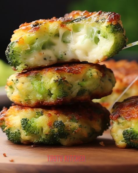 Cheesy Broccoli Fritters Recipe | Fritters Recipe Vegetables, Healthy Toddler Muffins, Easy Cheesy Broccoli, Broccoli Patties, Cheese Fritters, Toddler Muffins, Broccoli Fritters, Broccoli Dishes, Easy Baby Food