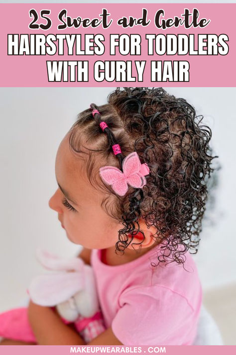 Hairstyles For Toddlers With Curly Hair Toddler Girl Hairstyles Curly, Toddler Curly Hair, Curly Hair Baby, Adorable Hairstyles, Carrot Hairstyles, Curly Hair Up, Easy Toddler Hairstyles