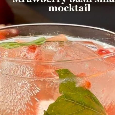 that’s the spirits on Instagram: "• Strawberry Basil Smash Mocktail •   3 strawberries cut up 2 basil leaves 1/2 oz lime juice 1 oz simple syrup Muddle Add ice Top w/ sparkling water Stir Enjoy!   #thatsthespirits #mocktail #dryjanuary #dryjan #strawberrybasilsmash #strawberry #strawberrymocktail #lime #drinkstagram #fyp" Strawberry Basil Smash, Basil Smash, Strawberry Basil, Dry January, Basil Leaves, Cut Up, Sparkling Water, Simple Syrup, Mocktails