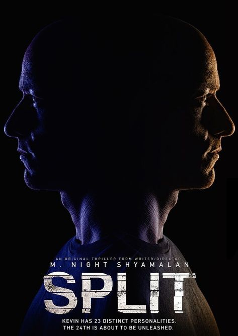 Thriller Film Poster, Drama Movie Poster Design, Split Movie Poster, Thriller Movie Posters, Split Poster, Movie Poster Photoshop, Split Movie, College Poster, Dark Portrait