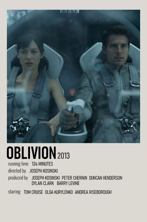 Oblivion 2013, Minimalistic Polaroid Poster, Oblivion Movie, Cyberpunk Movies, Andrea Riseborough, Polaroid Movie Poster, Tom Cruise Movies, Movies To Watch Teenagers, Iconic Movie Posters