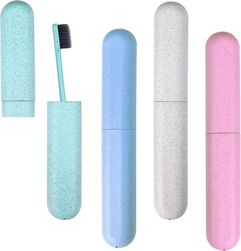 Amazon.com: 4 Pack Toothbrush Travel Case, Hooqict Portable Breathable Travel Toothbrush Holder for Camping, Home, School, Business : Health & Household Travel Toothbrush Holder, Toothbrush Travel, Toothbrush Accessories, Toothbrush Travel Case, Colored Mason Jars, Toothbrush Case, Toothbrush Storage, Travel Container, Travel Toothbrush