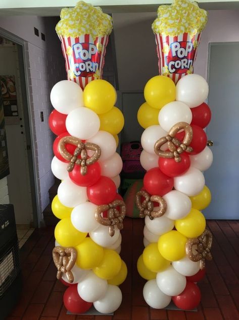 Carnival Theme Balloon Decor, Carnival Birthday Balloon Arch, Carnival Theme Balloon Garland, Carnival Birthday Balloons, Carnival Theme Picnic, Carnival Themed Balloon Arch, Carnival Themed Balloons, Carnival Balloon Columns, Circus Theme Balloon Garland