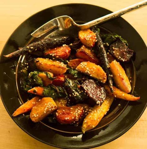 Glazed Beets, Teriyaki Chicken Breast, Beets And Carrots, Carrot Recipes Side Dishes, Roasted Beets And Carrots, Glazed Vegetables, Beets Carrots, Sesame Tofu, Miso Glaze