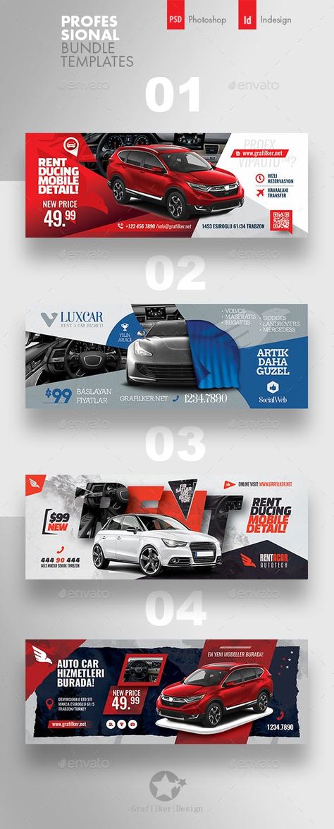 Rent A Car Cover Bundle Templates - Facebook Timeline Covers Social Media 블로그 디자인, Neon Poster, Car Advertising Design, Banner Design Layout, Best Banner, Banner Design Inspiration, Facebook Cover Design, Desain Editorial, Jazz Poster