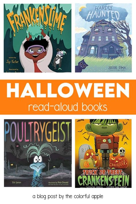 Check out these fun Halloween books for kids! Each one makes a great read aloud for the elementary classroom. These Halloween books will get students excited for October! October Read Alouds, Halloween Read Alouds, Kindergarten Halloween Party, Library Lessons Elementary, Halloween Books For Kids, Elementary Books, Halloween Kindergarten, Free Preschool Printables, Month Of October