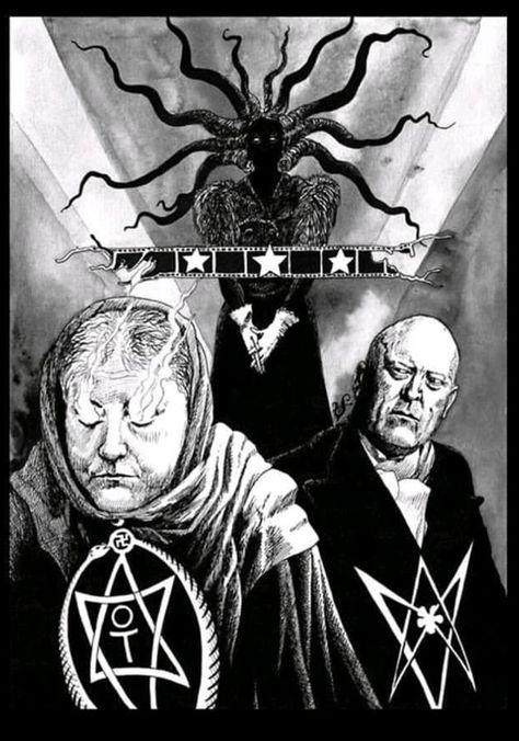 Alister Crowley, Chaos Magick, Dark Visions, Black Magick, Punk Poster, Golden Dawn, Heavy Metal Art, 3d Art Drawing, Aleister Crowley