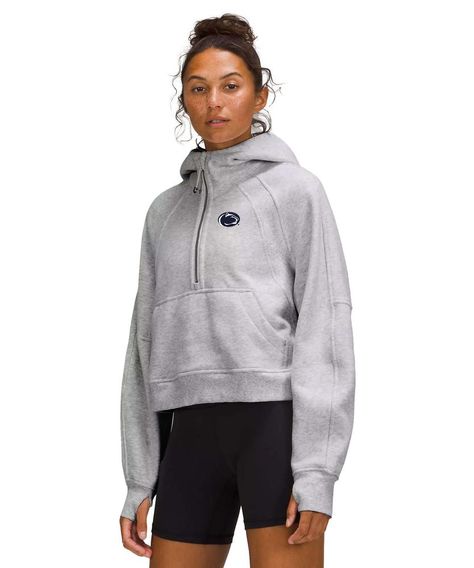 Penn State lululemon Women's Scuba Oversized Half Zip Hoodie | Womens > HOODIES > EMBROIDERED Winter Yoga, Yoga Hoodie, Scuba Jacket, Designer Sweater, Womens Hoodies, Half Zip Hoodie, Lululemon Scuba, Lululemon Jacket, Sweatshirt Zipper