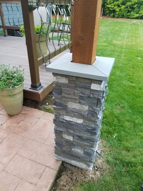 Patio Columns, Porch Post Wraps, Porch Column Wraps, Front Porch Stone, Porch Pillars, Front Porch Columns, Stone Porches, Column Wraps, Brick Columns