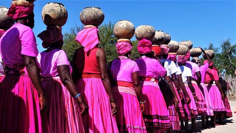 If you are spending some time in Windhoek, have a peak around as there will be various shades of pink, luring you to purchase a shirt or dress.  Read more here https://www.gondwana-collection.com/blog/where-in-namibia-can-you-get-that-pink-aawambo-traditional-attire/ #tradition #pink #aawambo #attires #namibia Traditional Wedding Styles, Wedding Dresses Designs, Royalty Dress, Victorian Fashion Dresses, African Royalty, Culture Day, Traditional Dresses Designs, Traditional Outfit, Career Fashion