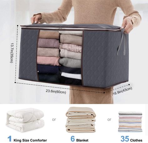 Luggage Storage Bag, Large Storage Bags, Storage Bags Organization, Foldable Storage, Clear Window, Closet Organizer, Clothes Storage, Organizing Systems, Closet Organizers