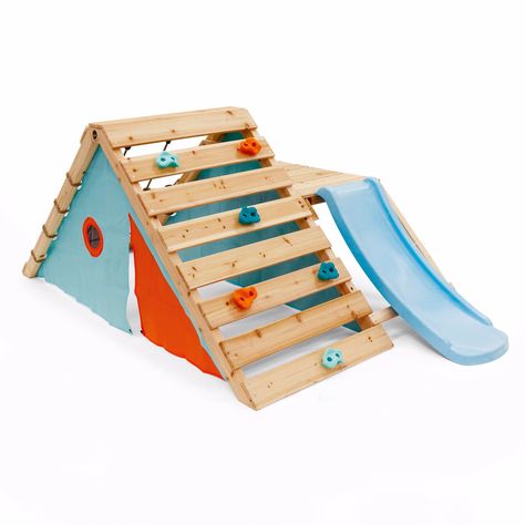 Perfect for little climbers and scramblers, the climbing frame is the beginning of your child's journey! Let them climb, slide and pretend they're on top of the world... Active Play, Wooden Ladder, Play Structure, Climbing Frame, Play Centre, Activity Toys, Swing Set, Activity Centers, Play Activities