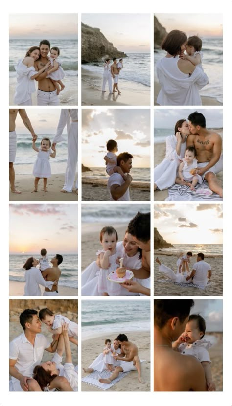 Family Photo Shoot At The Beach, 1st Birthday Beach Pictures, Family Photo Shoot Beach Baby, Family Pics Beach, Vacation Pictures Family, 1 Year Beach Photoshoot, Editorial Family Beach Photoshoot, Family Photoshoot By The Sea, Family Photoshoot At The Beach