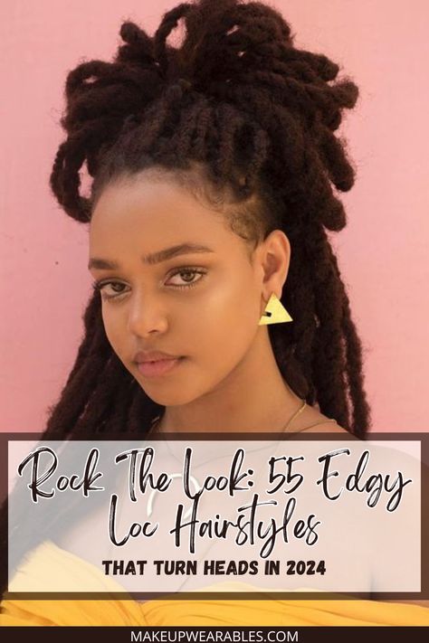 Edgy Loc Hairstyles for a Standout, Distinctive Style Loc Styles For Thick Locs, Styles For Thick Locs, Locs Updo, Thick Locs, Short Ponytail, Intricate Braids, Loc Hairstyles, Hair Images, Creative Hairstyles