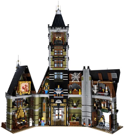 Lego Haunted House, Construction House, Lego Halloween, Brick Store, Construction Lego, Light Brick, Ghost House, Haunted Castle, Lego News