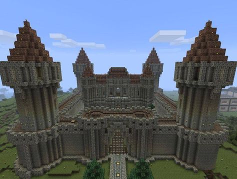 Minecraft Mountain Castle, Minecraft Roof, Minecraft Castle Blueprints, Minecraft Mountain, Minecraft Kingdom, Case Minecraft, Minecraft Wall, Minecraft Houses Survival, Minecraft House Plans