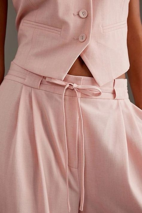 Side Pockets Pants, Serene Outfit, Women Linen Pants, Pink Pant, Tie Styling, Winter Fashion Outfits Casual, Linen Pant, Linen Fashion, Womens Trousers