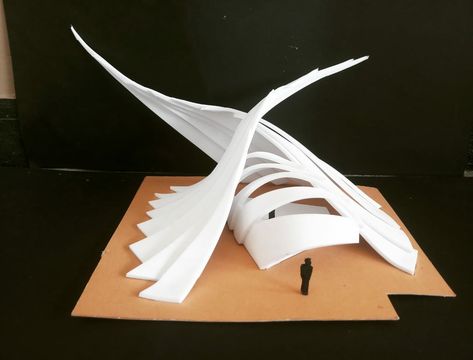 Architectural Forms Concept Shape, Architecture Form Concept, Organic Form Architecture, Form Development Architecture, Paper Model Architecture, Conceptual Model Architecture, Form Architecture, Geometric Origami, Paper Architecture