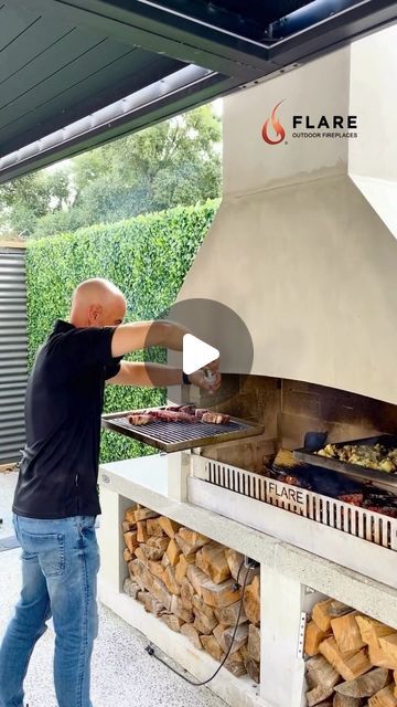 3.8M views · 83K likes | Flare Fires on Instagram: "What is better than 1 swing frame? … 2 swing frames!! 🔥 . . . #outdoorfireplace #cookingwithfire #outdoorfireplace #landscaping #outdoorkitchen #outdoorliving #outdoorlivingspace #cookingwithfire #firecooking #nzhome #outdoorlivingspaces #flarefires #fire #flare #lifestyle #woodfire #outdoorcooking #fireplace #fireplacedesign #fireplacegoals #pizzaoven #backyard #steak #pizza #flame #bbq #backyardfire #newzealand #canada #usa #australia" Outdoor Cooking Fireplace, Backyard Grill Ideas, Steak Pizza, Diy Outdoor Fireplace, Backyard Getaway, Lodge Hotel, Fire Grill, Patio Fireplace, Backyard Fireplace