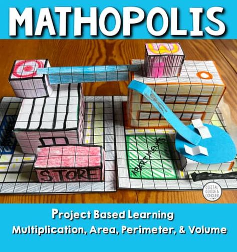 Mathopolis! Area, Perimeter, and Volume for Math Project Based Learning Math City, Math Project Based Learning, Treehouse Construction, Build A City, Multiplication Fact Fluency, Rainforest Project, Project Based Learning Math, Pbl Projects, Area Perimeter