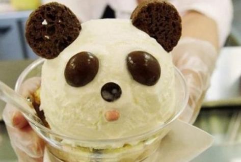 Panda Inspired Ice-Cream Food Shapes, Panda Party, Incredible Edibles, Kawaii Food, Ice Cream Sundae, Cute Desserts, Food Crafts, Cooking With Kids, Fun Snacks