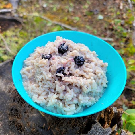 Minute Rice Recipes, Black Rice Pudding, Easy Rice Pudding, Pineapple Pudding, Coconut Rice Pudding, Thermos Food Jar, Dried Peaches, Rice Pudding Recipe, Camp Food