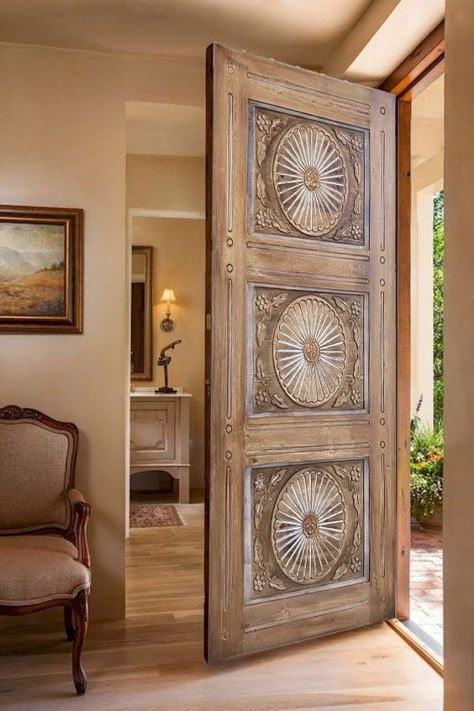 Doors Wooden, Doors Modern, Rustic Doors, Open Door, Dream House Interior, Dream House Decor, Casas De Ensueño, Wooden Doors, Dream Home Design