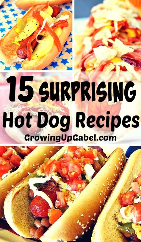 15 Surprising Hot Dog Recipes Food That Goes With Hot Dogs, Best Hot Dog Toppings, Ways To Cook Hot Dogs Ideas, Ways To Cook Hot Dogs, Recipes Using Hot Dogs, Barbeque Foods, Carolina Slaw, Different Hot Dog Styles, Unique Hot Dogs