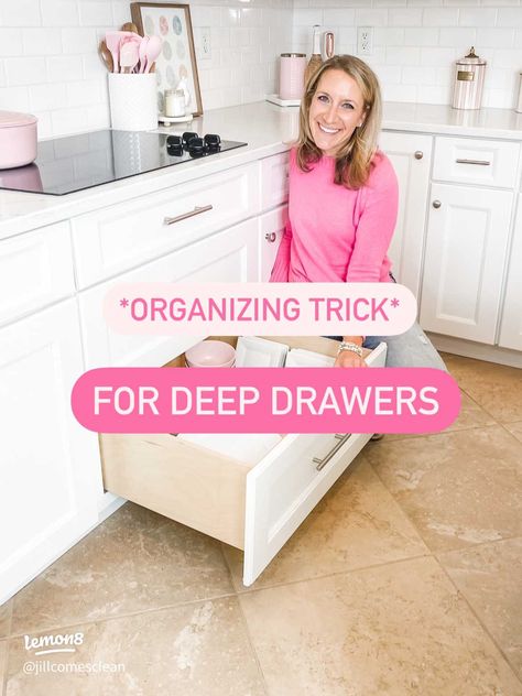 Deep Drawer Organization Kitchen, Ikea Kitchen Drawer Organization, Deep Kitchen Drawer Organization, Organize Utensil Drawer, Bathroom Drawer Organization Ideas, Ikea Drawer Organizer, Ikea Kitchen Drawers, Dresser Top Organization Ideas, Deep Drawer Organization