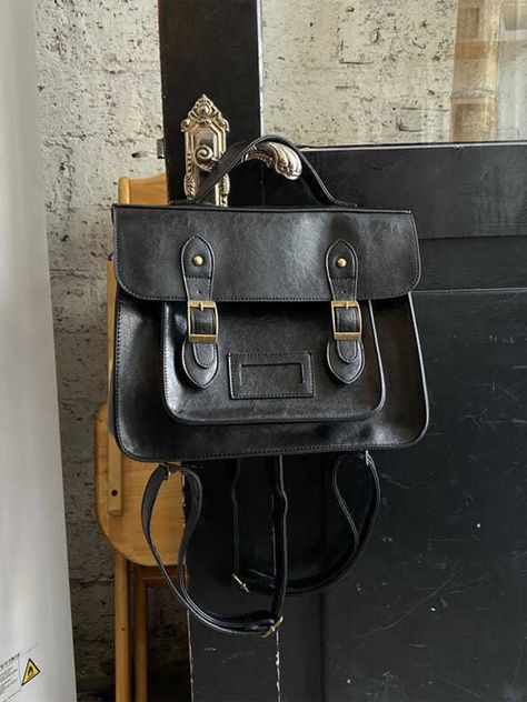 Dark Academias British College Shoulder Bag Y2k Bags Aesthetic, Backpacks Preppy, Preppy Tote Bags, Y2k Bags, Leather School Backpack, Simple Backpack, Fashion Teenage Girls, Aesthetic Streetwear, Vintage Backpacks