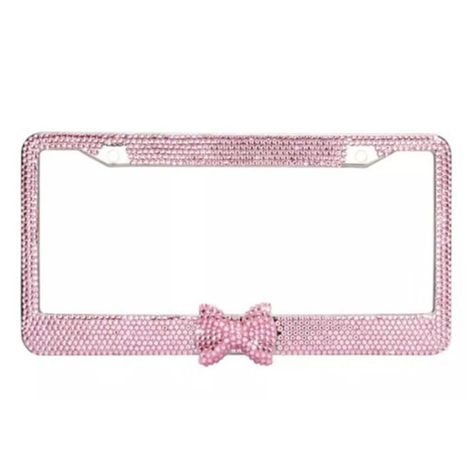 Smarter Shopping, Better Living! Aliexpress.com Pink License Plate, Licence Plate Frame, Licence Plate, Pink Bow Tie, Screw Caps, Plate Holder, Exterior Trim, Car Exterior, License Plate Frame