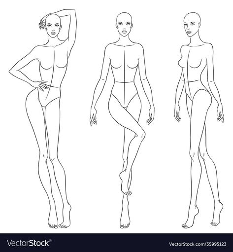 Figure Template, Fashion Illustration Template, Fashion Croquis, Croquis Fashion, Fashion Figure Templates, Fashion Figure, Fashion Figure Drawing, Fashion Drawing Sketches, Different Poses