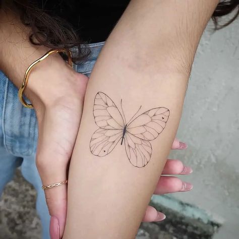 Butterfly Sleeve Tattoo, Bicep Tattoo Women, Butterfly Thigh Tattoo, Realistic Butterfly Tattoo, Purple Butterfly Tattoo, Simple Butterfly Tattoo, Butterfly Hand Tattoo, Inner Bicep Tattoo, Inner Forearm Tattoo